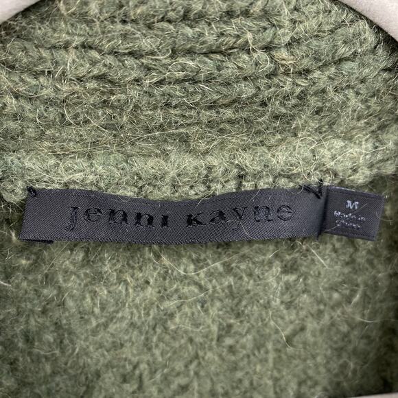 Jenni Kayne Cocoon Cardigan Sz M Olive Green Alpaca wool blend cardigan buttons - Picture 4 of 10